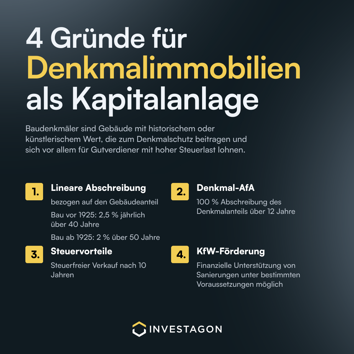 Vier Vorteile von Denkmalimmobilien