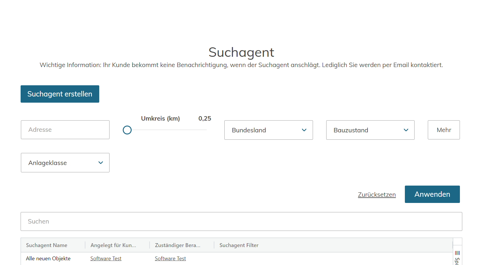 Suchagent Maske Investagon